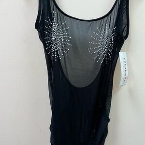 Sext Black Sheer Bodysuit with Sparkling Accents